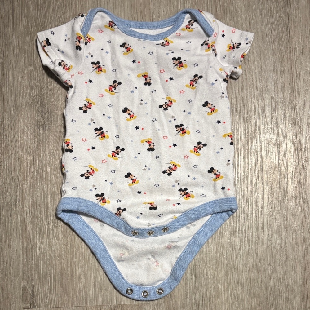 Disney Mickey Mouse Blue and White Bodysuit‎